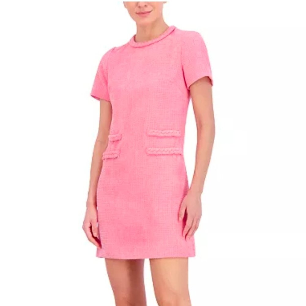 Eliza J Pink Boucle Dress Size 6 New With Tags